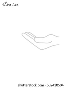 Line icon- hand