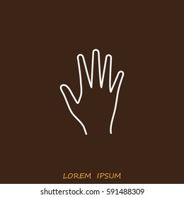 Line icon- hand