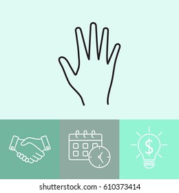 Line icon- hand