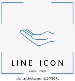 Line icon- hand