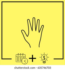 Line icon- hand