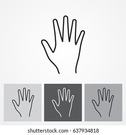 Line icon- hand