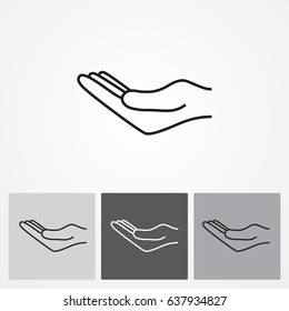 Line icon- hand