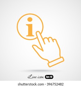Line icon- hand  money for house