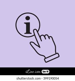 Line icon- hand  money for house