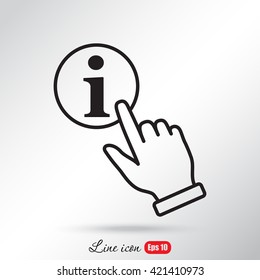 Line icon- hand  money for house