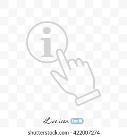 Line icon- hand  money for house