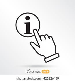 Line icon- hand  money for house
