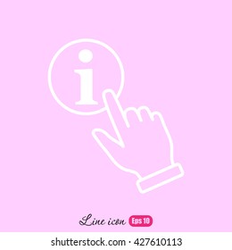 Line icon- hand  money for house