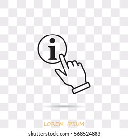 Line icon- hand  money for house