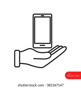 Line icon- hand phone
