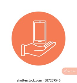 Line icon- hand phone