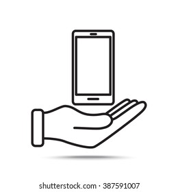 Line icon- hand phone