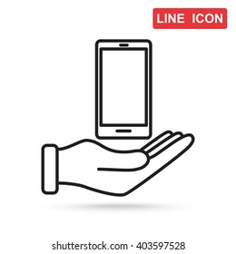 Line icon- hand phone