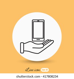 Line icon- hand phone