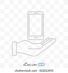 Line icon- hand phone