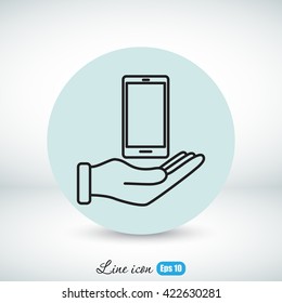 Line icon- hand phone