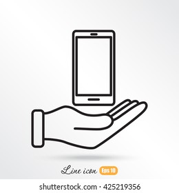 Line icon- hand phone