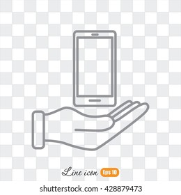 Line icon- hand phone
