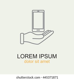 Line icon- hand phone
