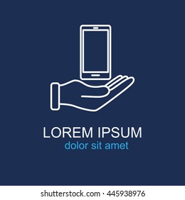 Line icon- hand phone