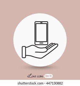 Line icon- hand phone