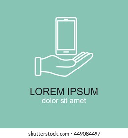 Line icon- hand phone
