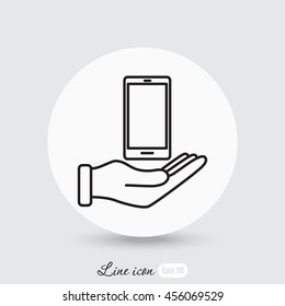 Line icon- hand phone