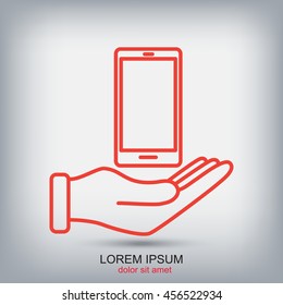Line icon- hand phone