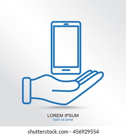 Line icon- hand phone