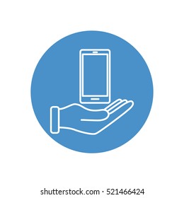Line icon- hand phone