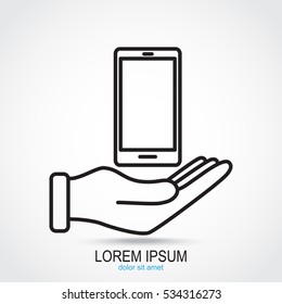 Line icon- hand phone