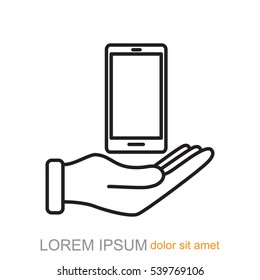 Line icon- hand phone