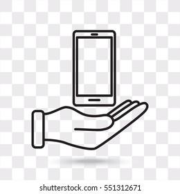 Line icon- hand phone