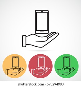 Line icon- hand phone