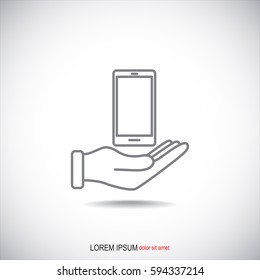 Line icon- hand phone