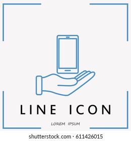 Line icon- hand phone