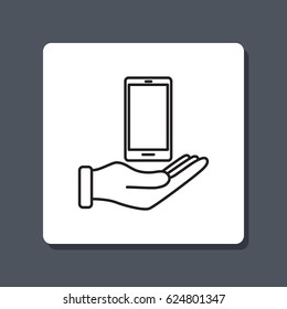 Line icon- hand phone