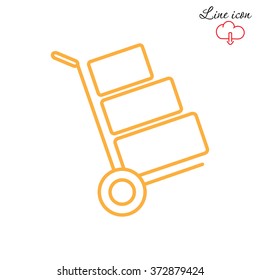 Line icon- Hand truck