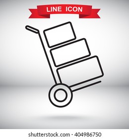 Line icon- Hand truck