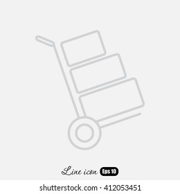 Line icon- Hand truck