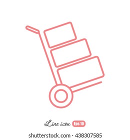 Line icon- Hand truck