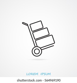 Line icon- Hand truck