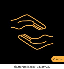 Line icon- hands