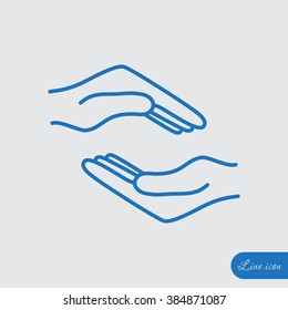 Line icon- hands