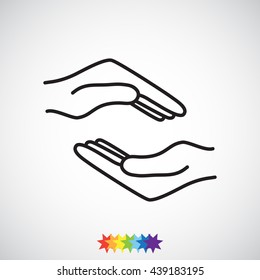 Line icon- hands