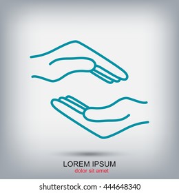 Line icon- hands