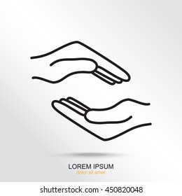 Line icon- hands