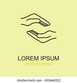 Line icon- hands
