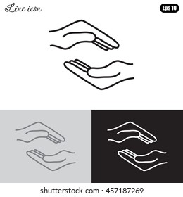 Line icon- hands
